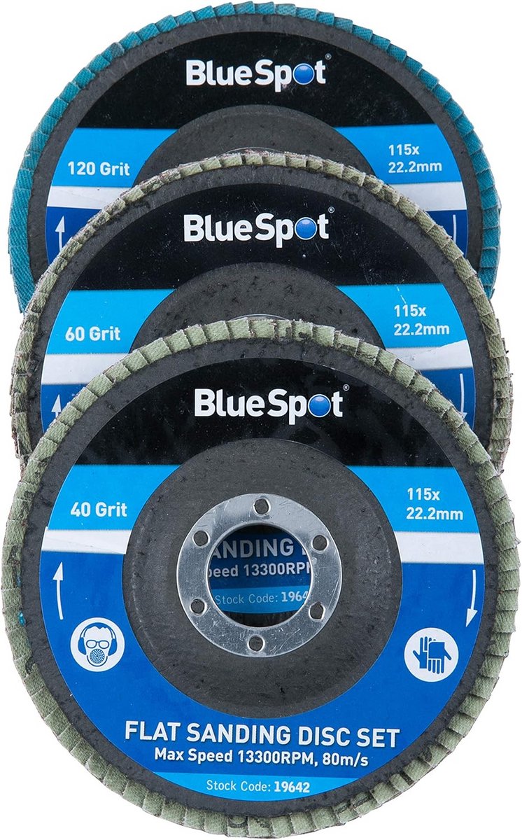 Platte slijpschijven 4,5 inch - 3 stuks voor het slijpen en strippen van hout en metaal