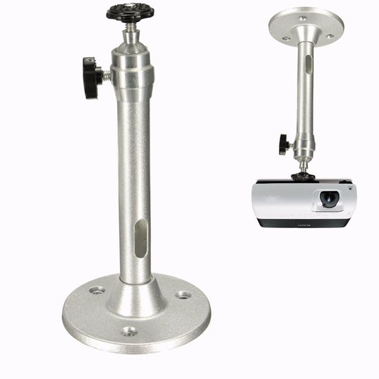 Universele 360° aluminium projectorbeugel voor mini projectoren, wand- en plafondmontage, draagbaar, 5 kg capaciteit