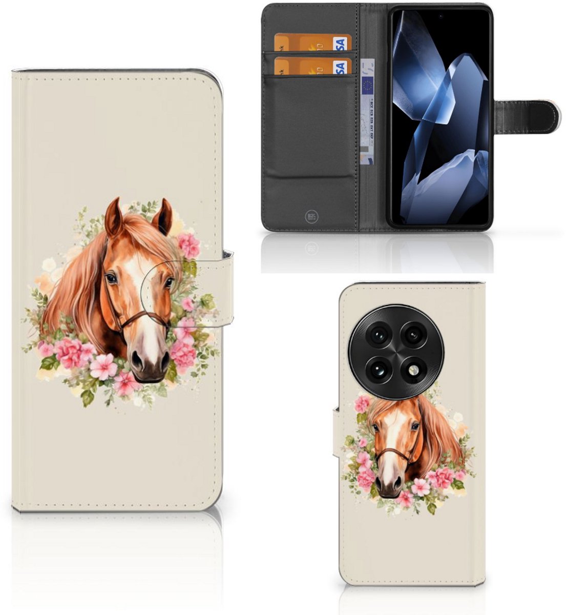 Telefoonhoesje met Pasjes voor OnePlus 13 Paard