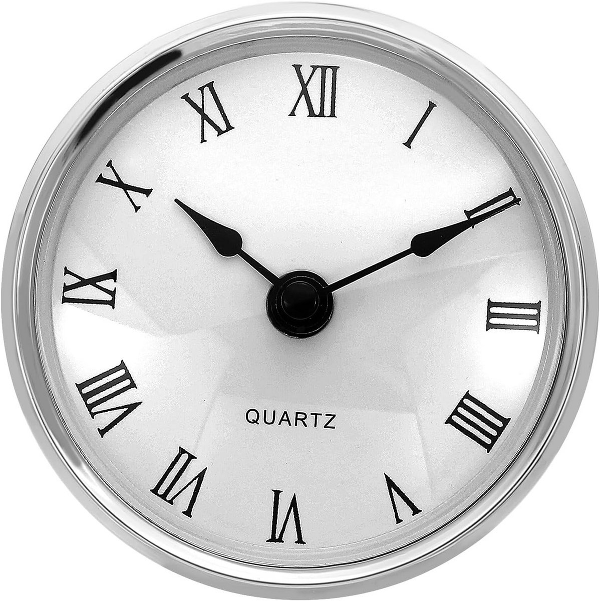 Ronde Quartz Klok Insert 80mm met Romeinse Cijfers - Stil Uurwerk voor Vervanging