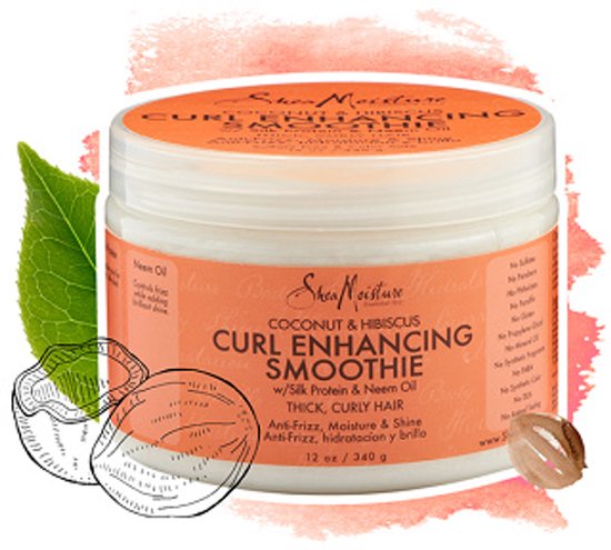 Shea Moisture Coconut & Hibiscus - Curl Enhancing Smoothie Haarcrème - 340 g