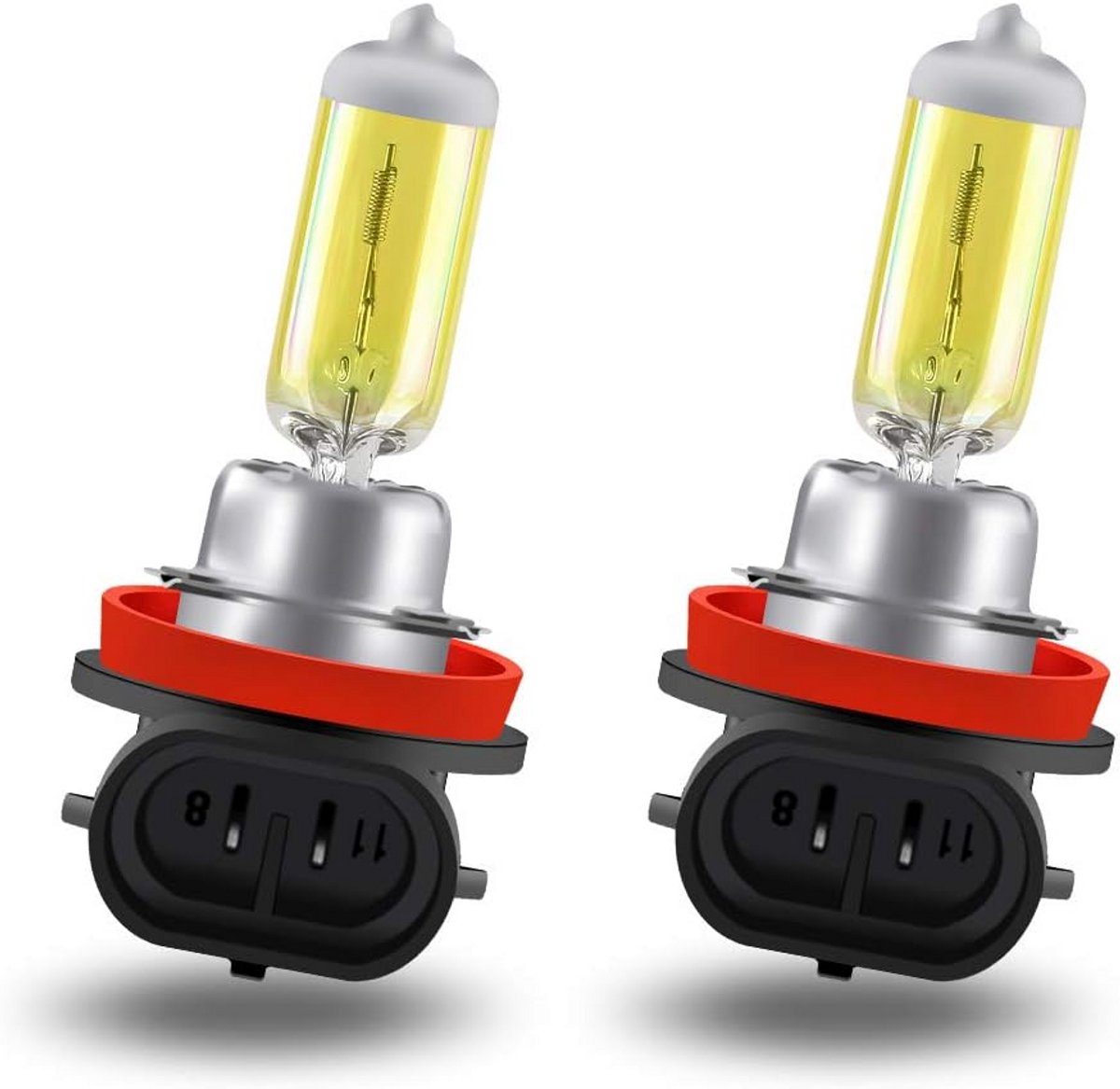 Goudgele Halogeen Koplampen 3000K 12V voor Auto en Motorfiets - 2 Stuks