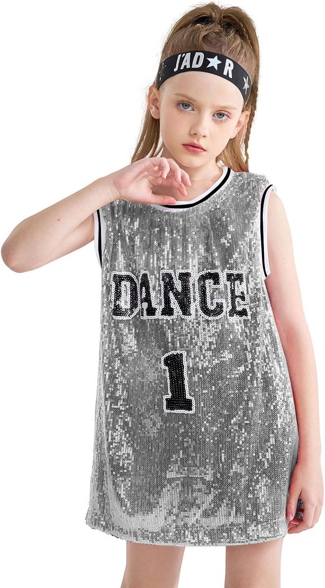 Meisjes Pailletten Danskostuum Hip Hop Outfit Feestelijk