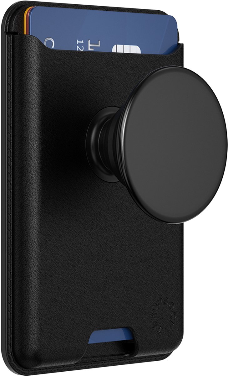 PopSockets, Hoesje geschikt voor Universele Smartphone - PopWallet Softgoods Series MagSafe, Zwart