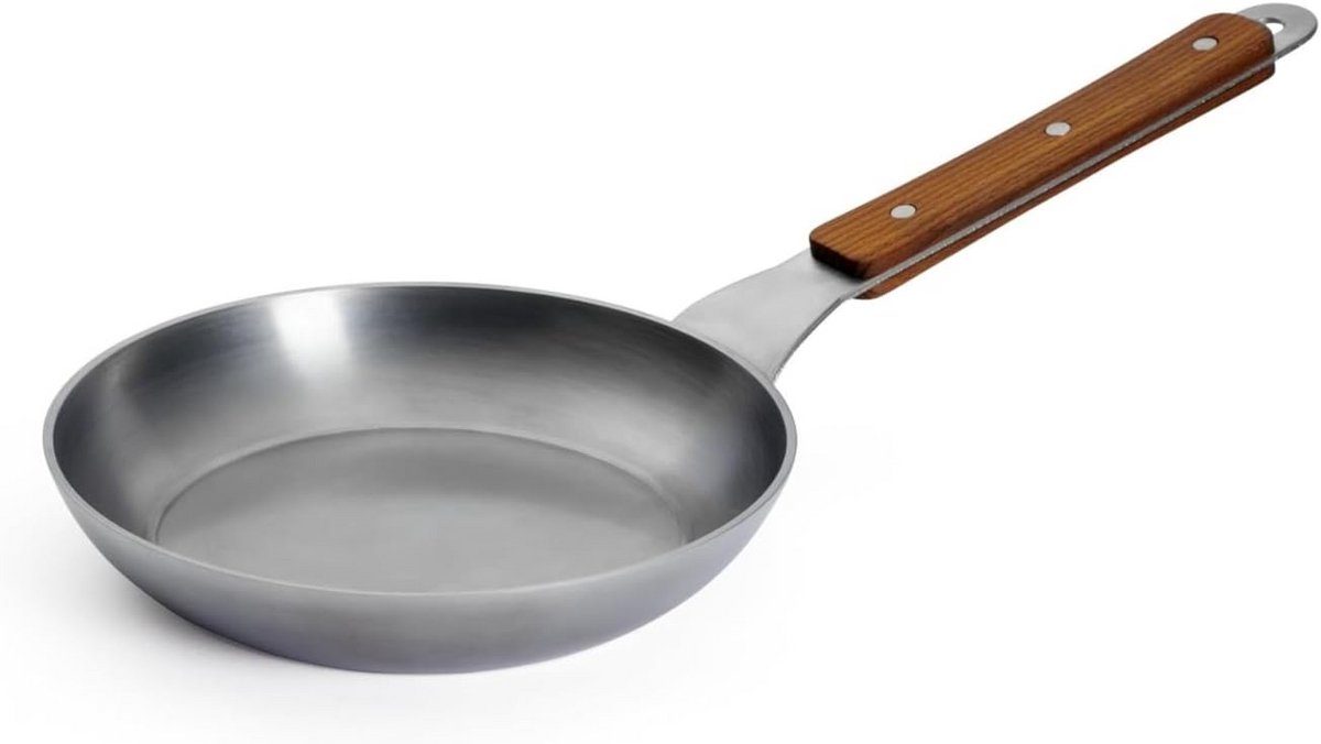 Platte Koekenpan van Koolstofstaal - 20 cm Doorsnede