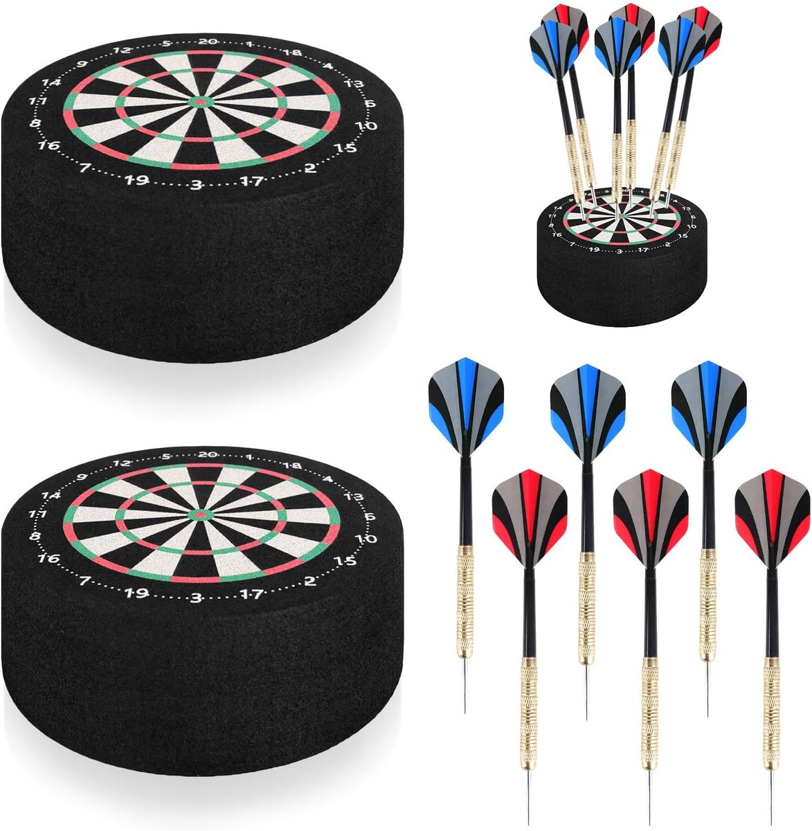 Dartpijlen - Dart Flights - Dartpijlen Set - Professionele Dartpijlen Set - Cadeau - 6 Stalen Dartpijlen met 2 Darthouders - van Imperatoris
