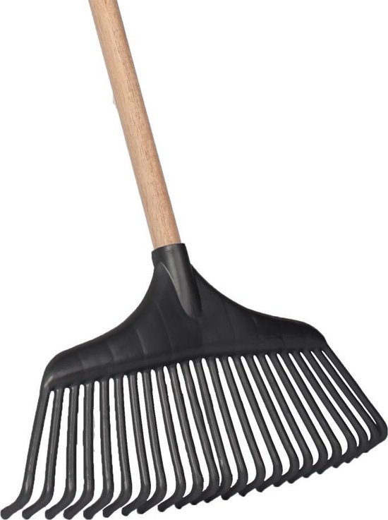 Tuilana ® - HERFSTDEAL - Bladhark + Bezem - Essenhouten stelen - 120 cm - Met gratis tuinhandschoenen van Tuilana — afbeelding 2