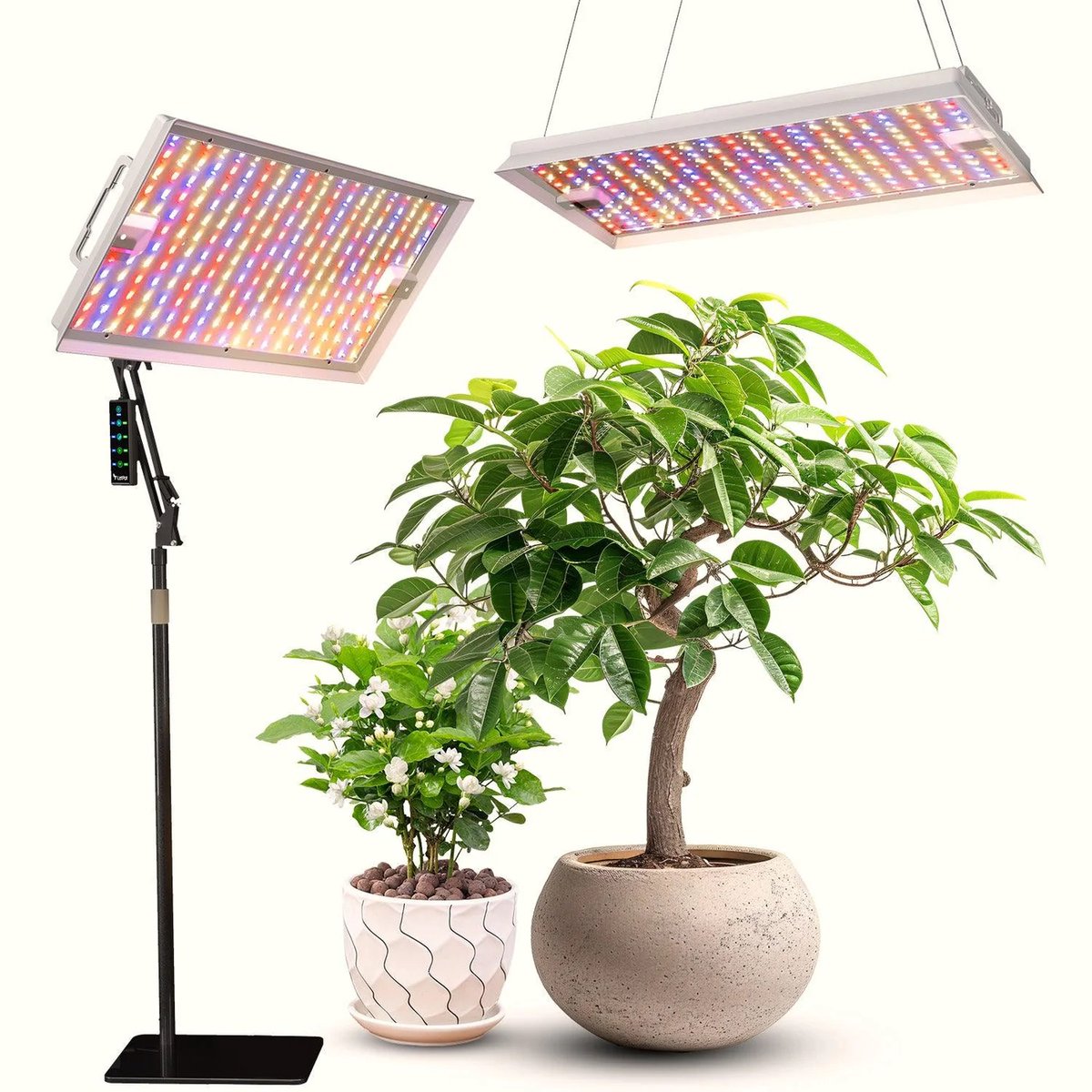 LetPot GL-100 Smart Grow Light - Groeilamp - Kweeklamp - 100 Watt - Full spectrum LED plantenlamp - Met app & afstandsbediening - Volledig verstelbaar voor kamerplanten - Staand of hangend