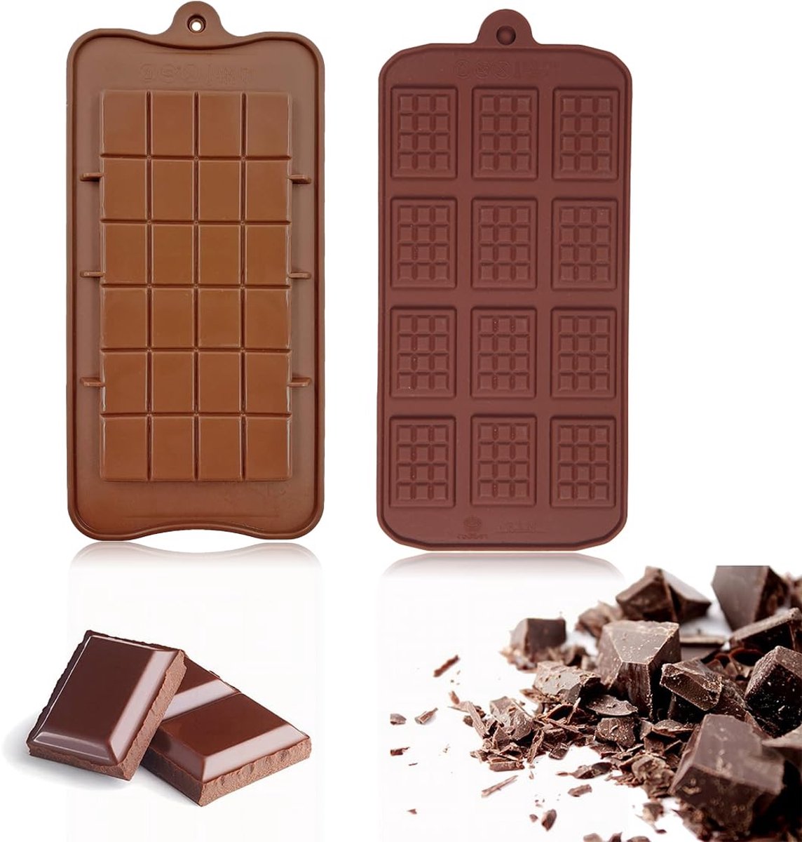 Siliconen Mallen voor Chocolade - Mini Non-Stick Mallen - 2 Stuks
