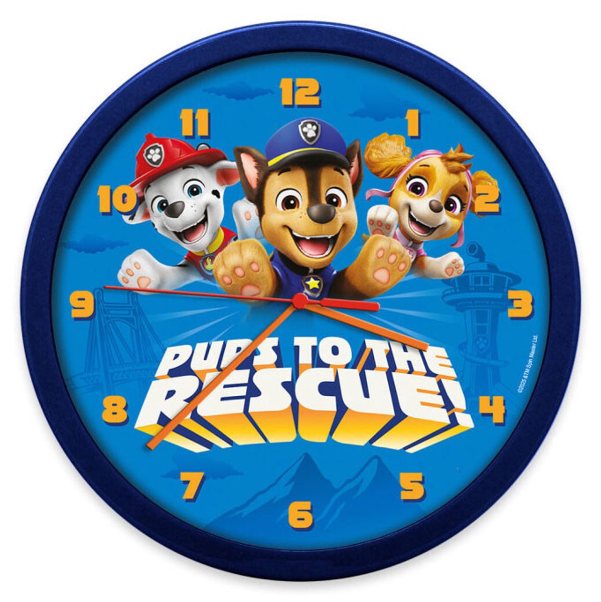 Paw Patrol Rescue Pups wandklok 25 cm