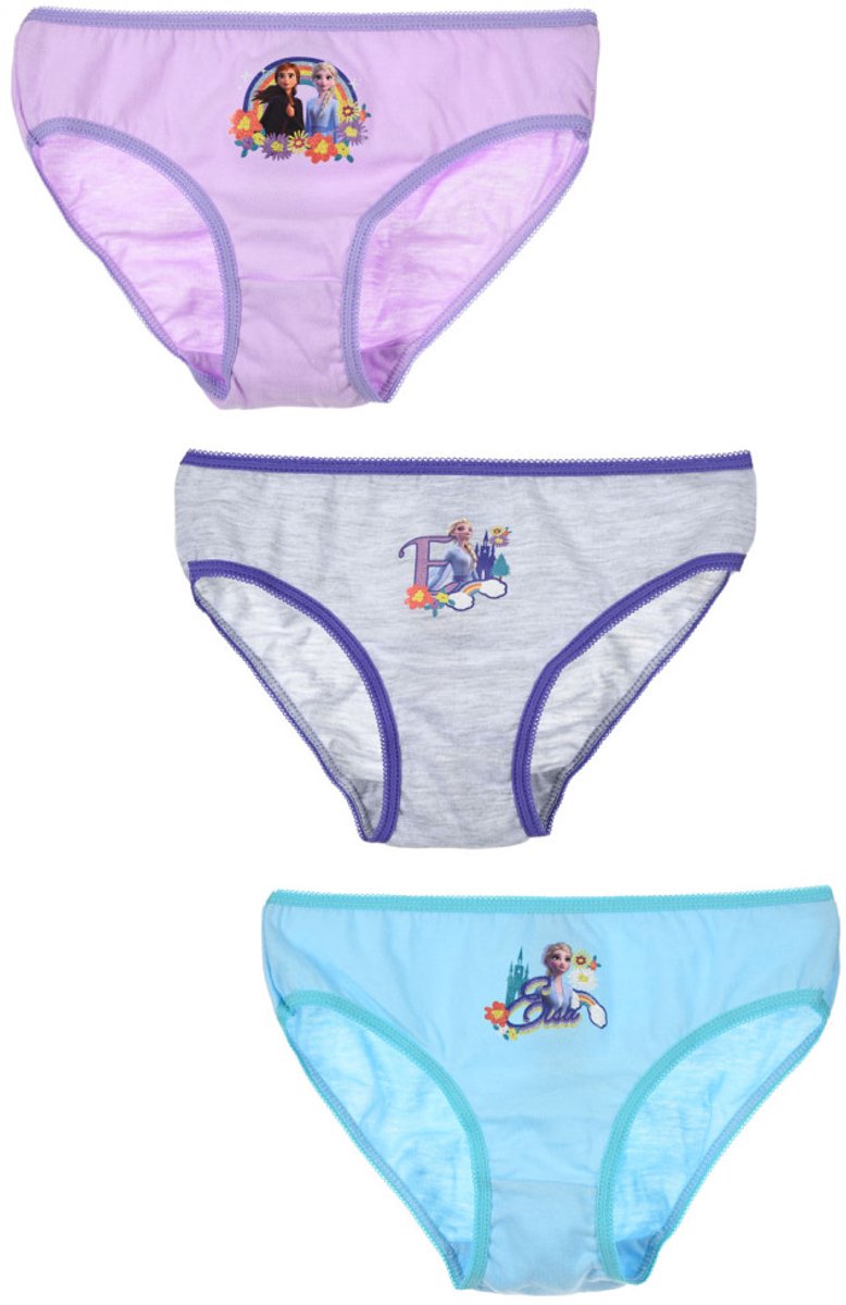 Disney Frozen kinderondergoed, slipje 3 stuks/verpakking 6/8 jaar Blauw