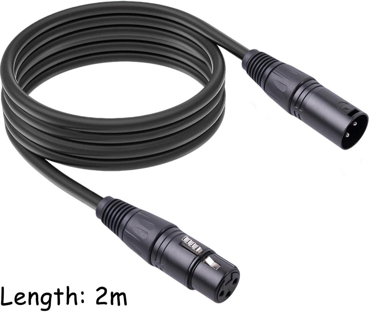 XLR Kabel 3-pins Vrouwelijk naar Mannelijk Stereo Microfoon Kabel 2 Meter