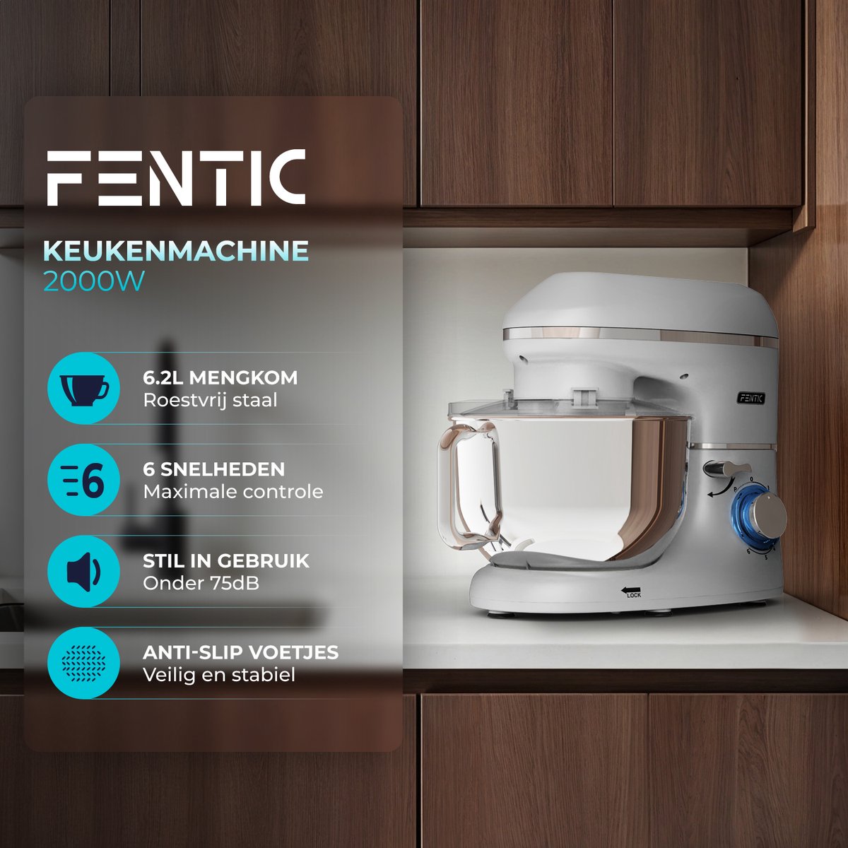 Fentic Keukenmachine 2000W thumbnail 2
