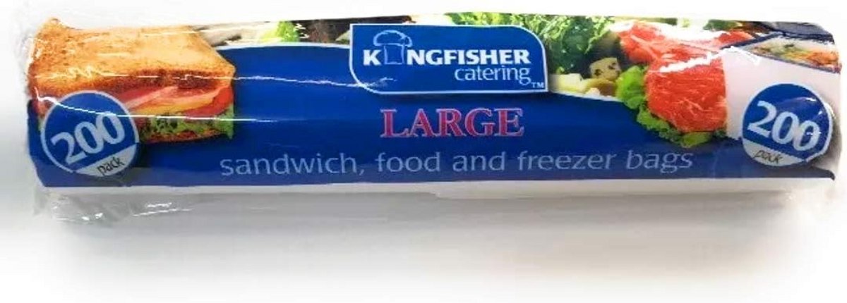 Grote Sandwich/Voedsel Vriezer Zakken - Set van 200 Stuks - Transparant