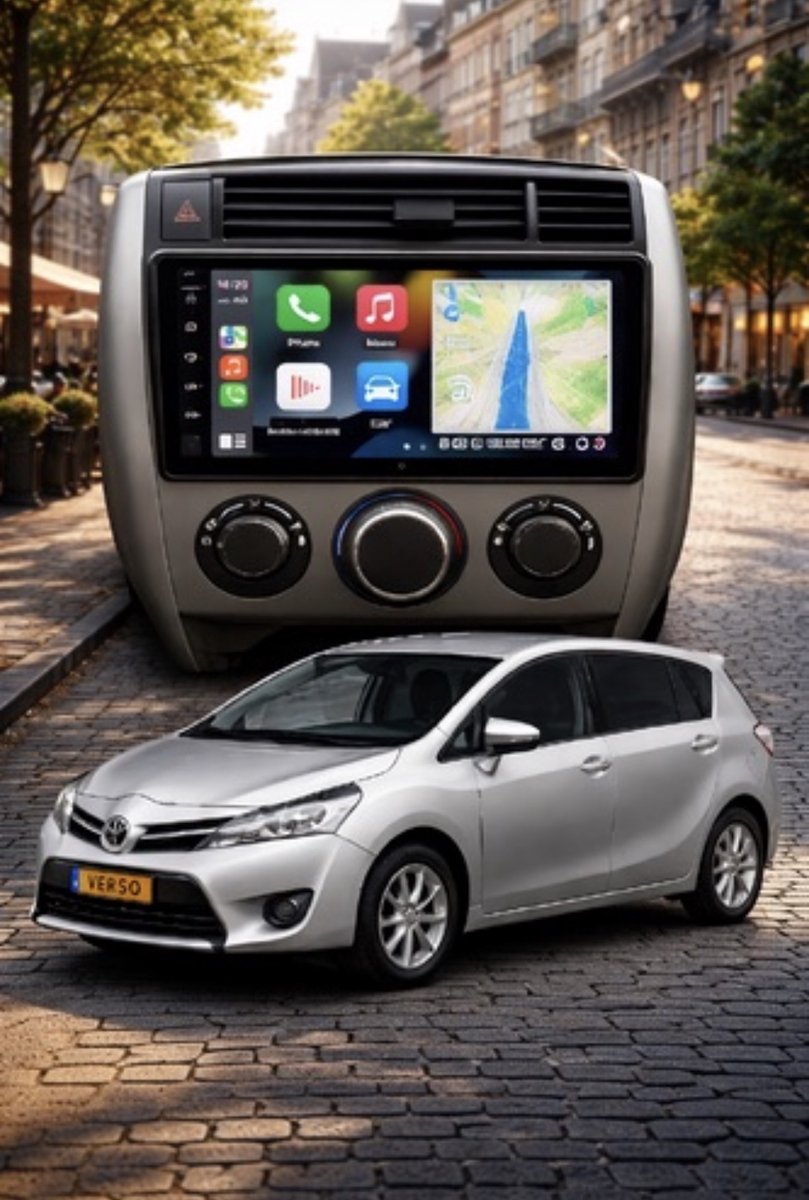 ADIVOX T2 9 inch geschikt voor Toyota Verso 2009-2019 Android 15 CarPlay/Auto/Wifi/RDS:DSP/5G/DAB+