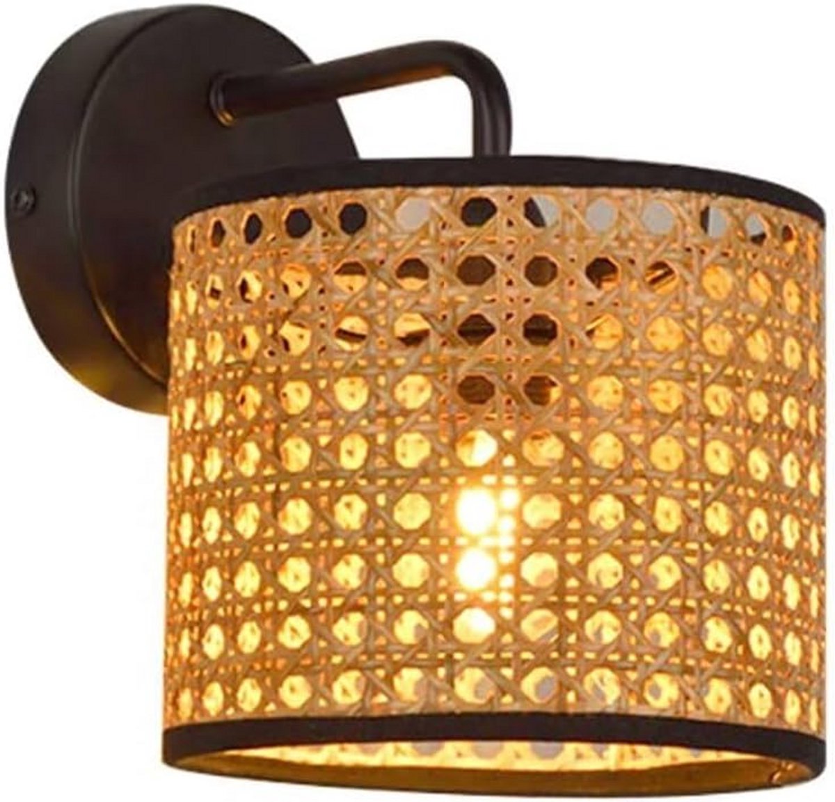 Handgemaakte Rotan Wandlamp in Wabi-Sabi Stijl voor Sfeervolle Verlichting