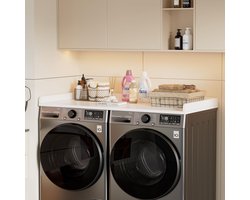 Werkblad voor Wasmachine en Droger Bovenop Zetten Organisatiesysteem Opslag