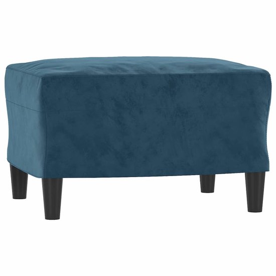 vidaXL - 3 pièces - Ensemble de salon - avec - coussins - velours - bleu