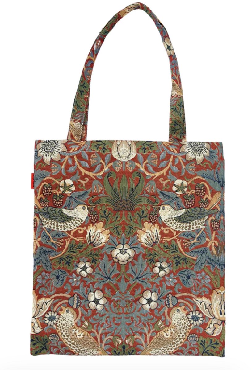 Boodschappentas - luxe gobelinstof - Tree of life Red - William Morris