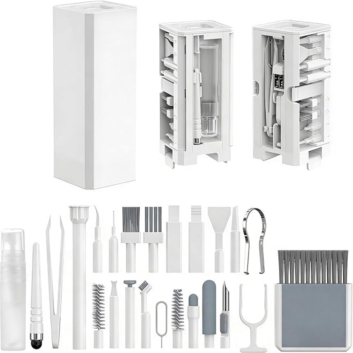 32in1 Schoonmaakset - Geschikt voor Smartphones, Oortjes & Laptops - Schoonmaak Set voor Computer / Laptop / Tablet / Telefoon / AirPods & Earbuds - AirPods Cleaner - Vuilreiniger - Stofreiniger -Schoonmaakkit