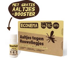 Aaltjes tegen Rouwvliegjes – 10 m² / 25 planten - Nu met GRATIS Aaltjes booster – kleine zwarte vliegjes bij kamerplanten bestrijden