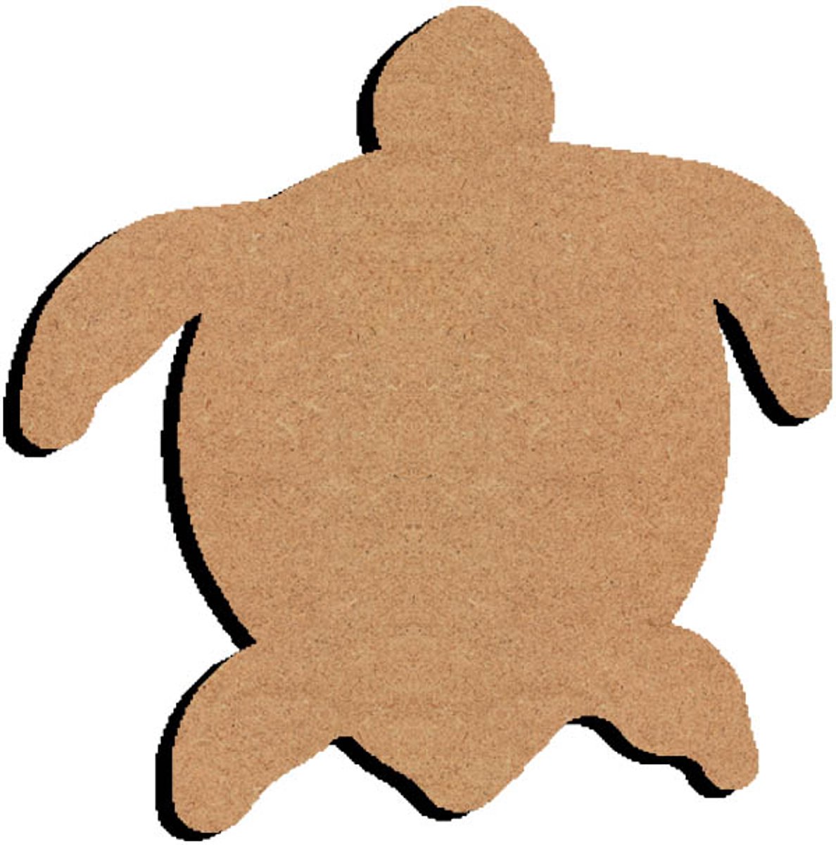 Gomille MDF figuur zeeschildpad 26 cm knutseldecoratie.
