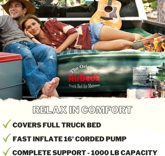 Luchtmatras voor Korte Pick-up Trucks (Medium 6-6.5 ft) - Opblaasbaar Kampeerbed — afbeelding 3