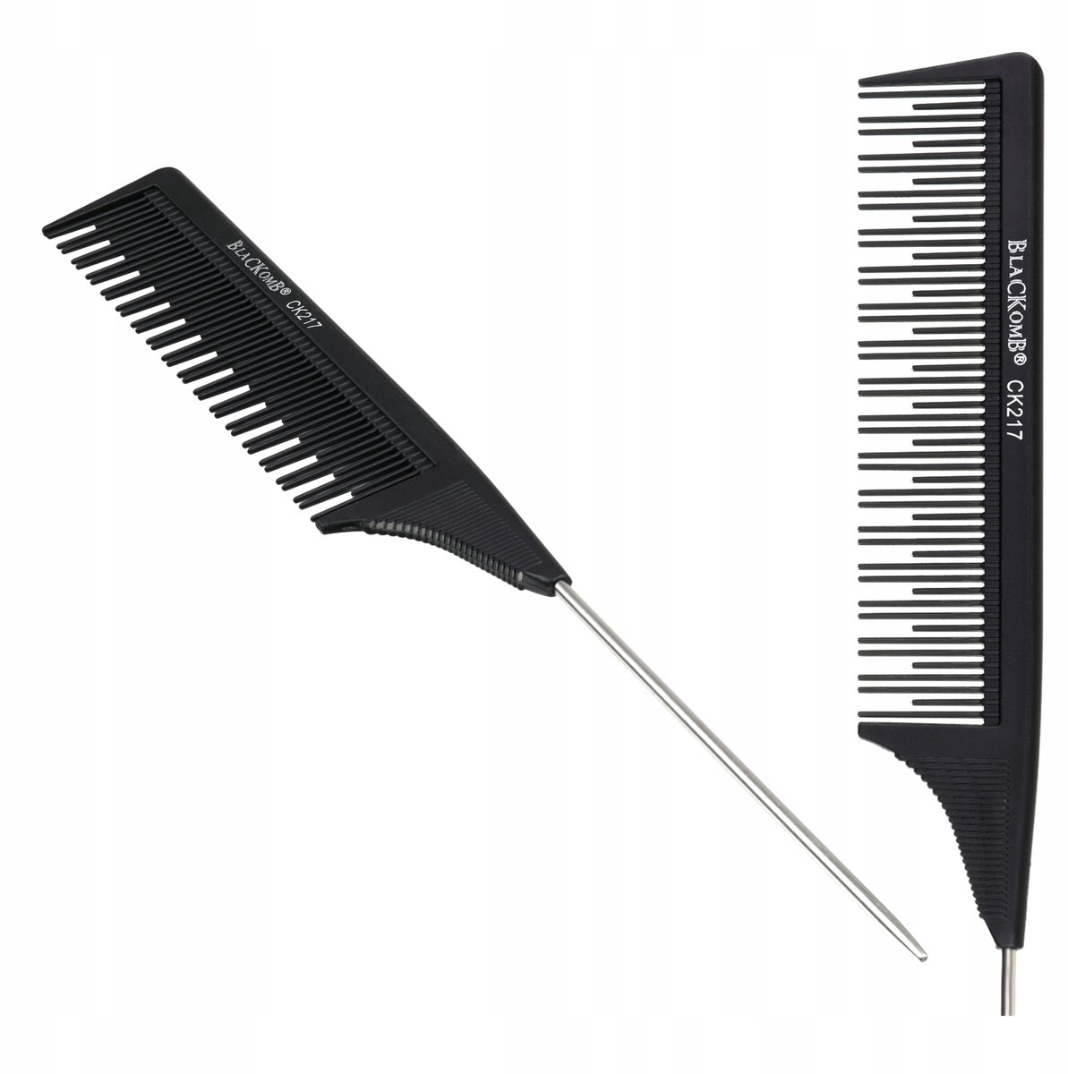 Poniks Blackcomb Toupeteer Kam met Metalen Punt - CK217