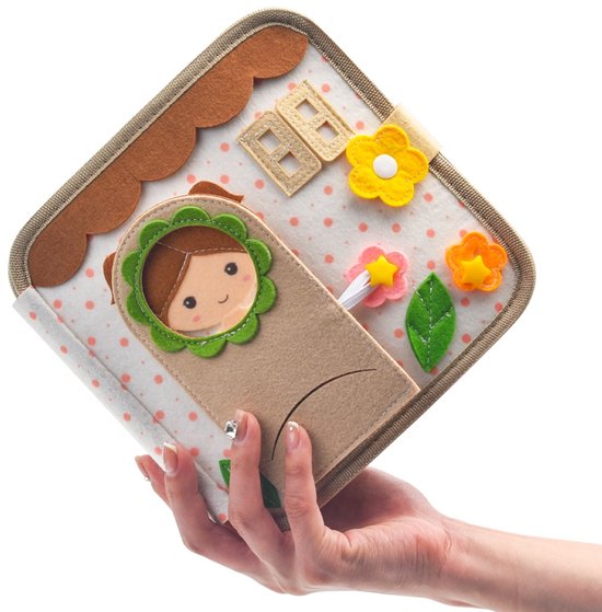 Montessori Busy Book 1-4 Jaar - Educatief Activiteitenboek voor Peuters - Fijne Motoriek & Zelfstandig Leren - Inclusief Opbergtasje van Merkloos — afbeelding 4