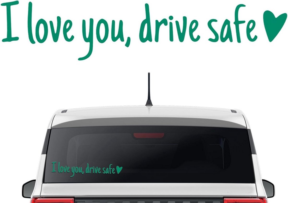 Inspirerende Achteruitkijkspiegel Sticker "Ik Hou Van Jou Drive Safe" Waterdicht