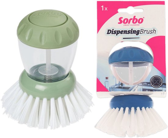 Sorbo Quick and Easy Afwasborstel - Met Zeepdispenser - Keukenborstel - Assorti - 1 Stuk