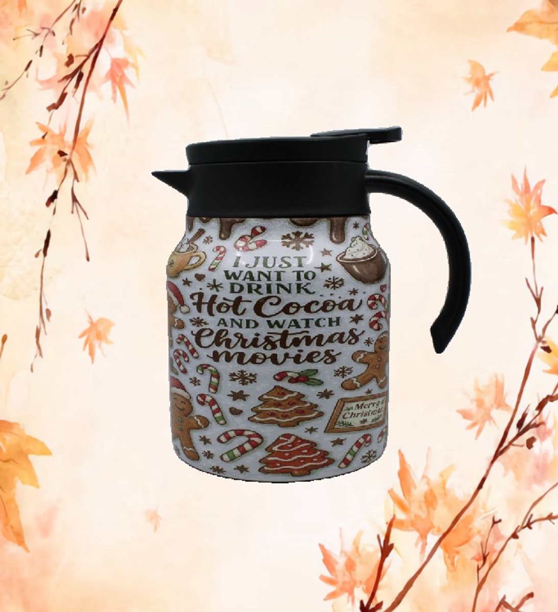Theepot - thermos - theepot met filter - thermoskan - koffie - theekan - kerst