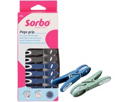 Sorbo Wasknijpers met Extra Grip - Kunststof - UV-Protectie - 20 Stuks