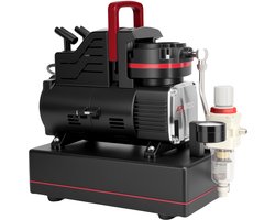 Airgoo Premie Airbrush-compressor met supermacht dubbele koelventilatoren AG-436 & Corrosiebestendige aluminium luchttank (2,5 l)