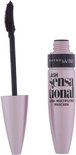 Roze mascara verpakking open met kwastje.