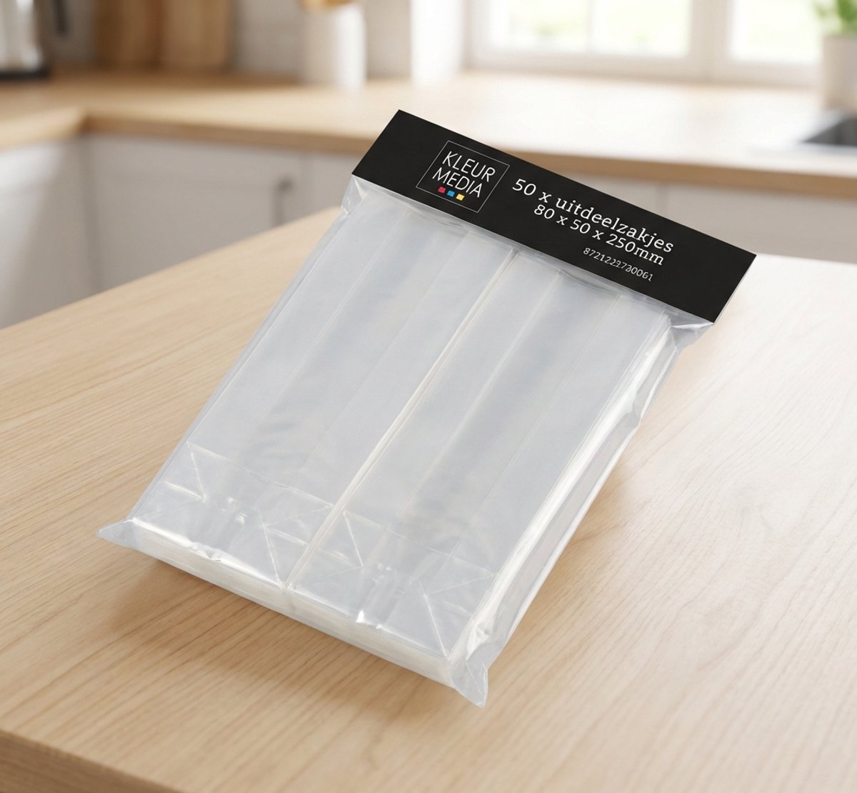 50x Uitdeelzakjes - 80 x 50 x 250mm - Blokbodemzakjes transparant - Plastic Zakjes - Cellofaanzakjes - Uitdeelzakjes transparant - Uitdeelzakjes voor kinderen - Cadeauzakjes - Inpakzakjes - Traktatie zakjes - Verpakkingszakjes voor Uitdeelcadeaus — afbeelding 3