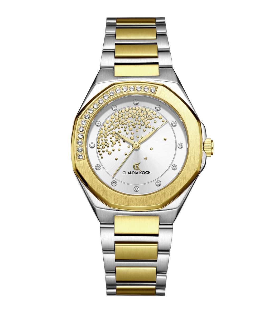 CK Starlight - Two-Tone Gold with Silver Stone-Studded Dial- ClaudiaKoch Watches CK 4323