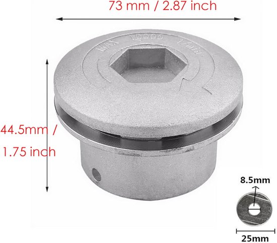 Universele aluminium draadkop voor benzine bosmaaier grastimmer-bosmaaieropzetstuk van Universele — afbeelding 5