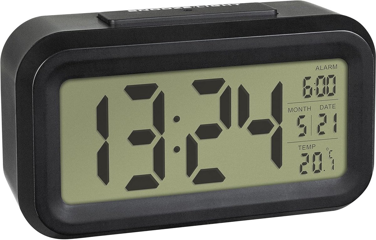 Digitale wekker met automatische nachtverlichting en temperatuurmeting