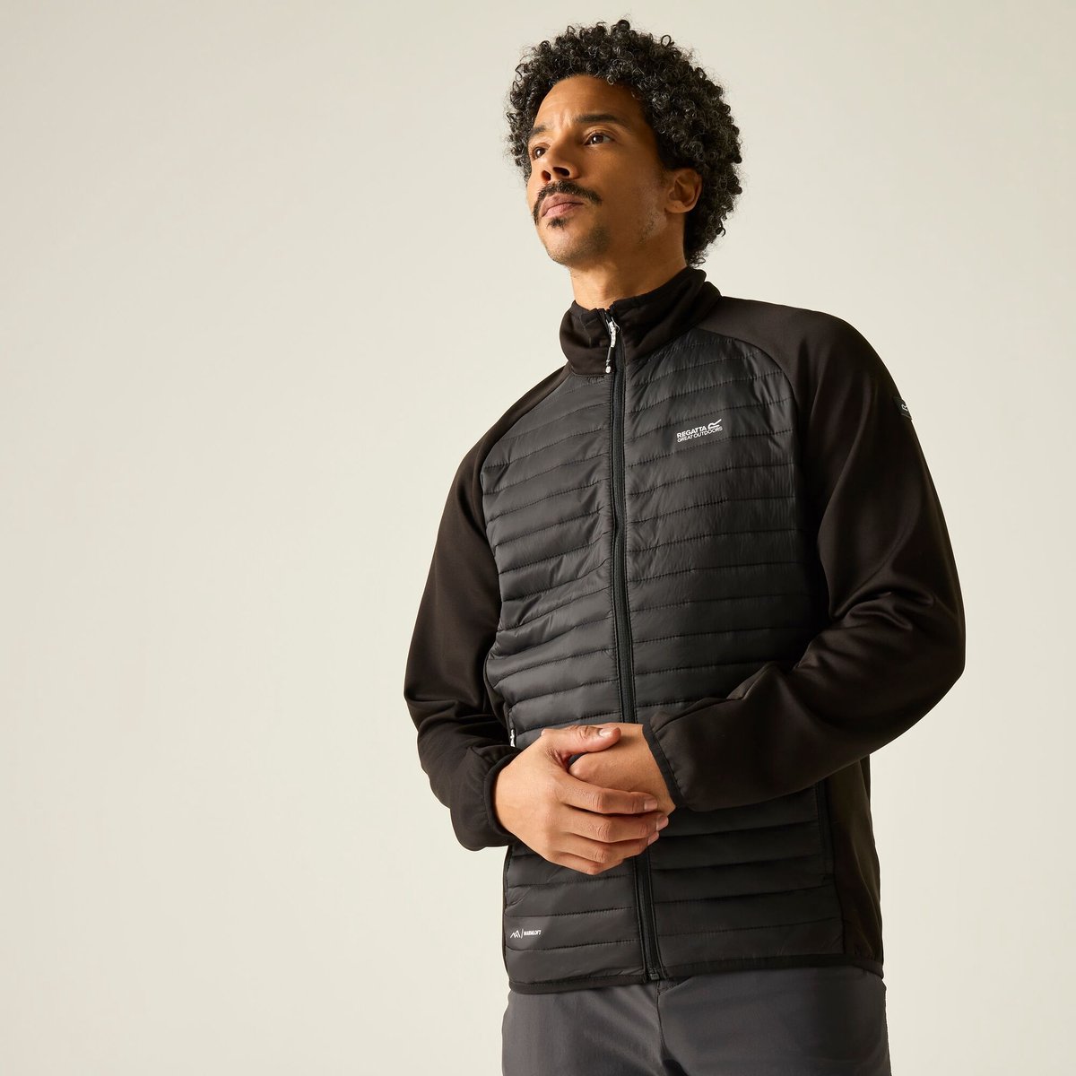 Clumber Hybrid gewatteerde jas Zwart