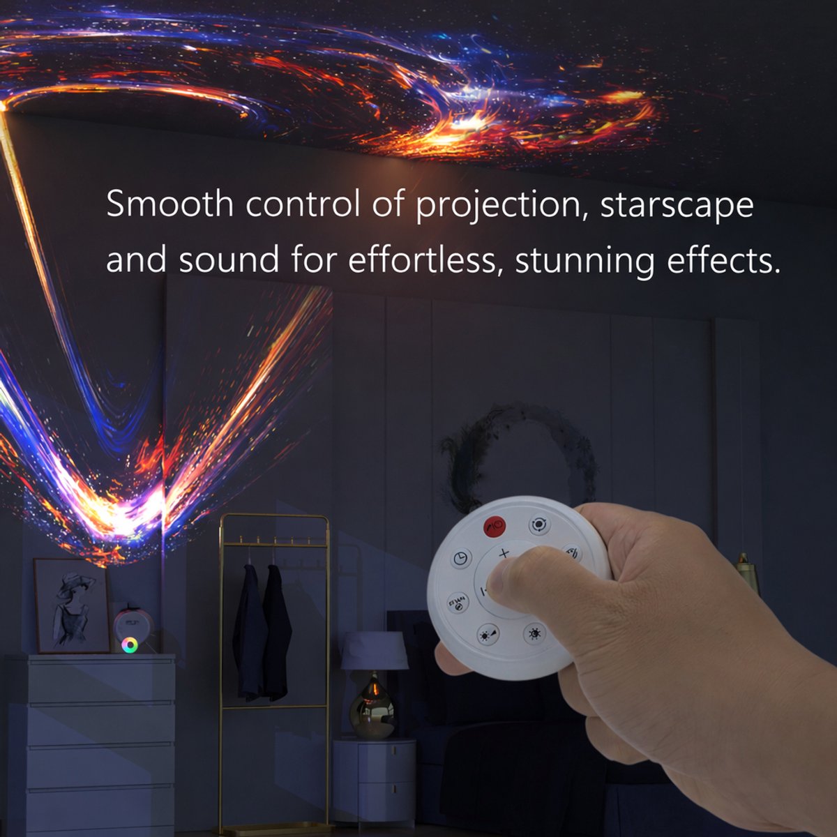 Galaxy Projector met Meteor Effect – RGB Sterrenhemel Projector – Sterren Projector – Bluetooth Speaker – Nachtlamp & Sfeerlamp – LED Galaxy Light – Projector – met Afstandsbediening – foto 4