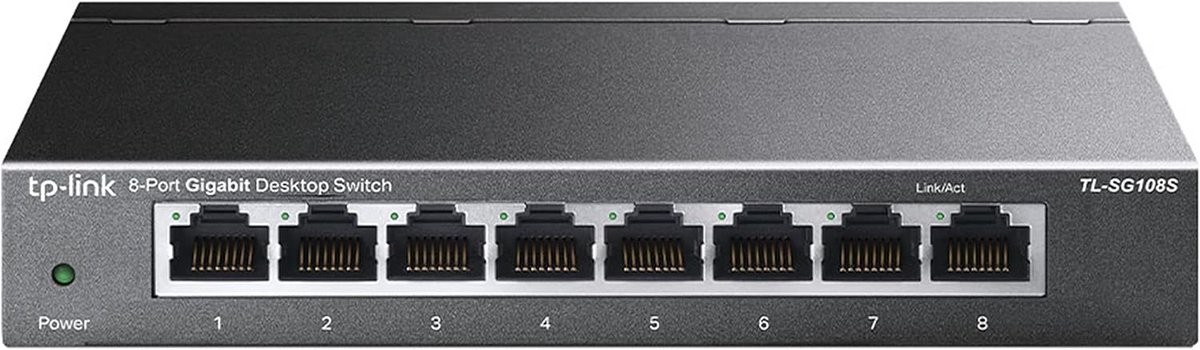 8-Poorts Gigabit Switch - Onbeheerd Netwerk Hub voor Thuis en Kantoor