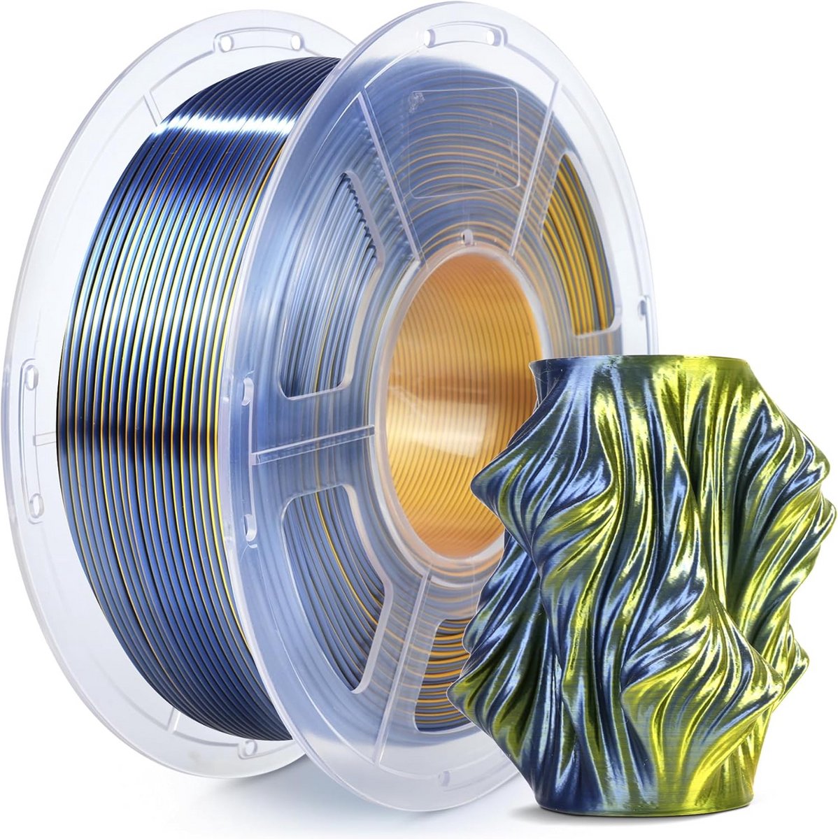 Zijde PLA PLUS 3D-printerfilament 1,75 mm meerkleurig glanzend 1 kg rol