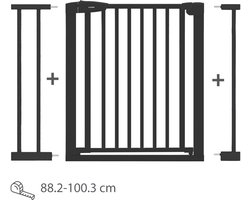 LUVION® Safety Gate Plus Traphekje – Klembevestiging (Zonder Boren Mogelijk) – 88–100 cm – Zwart