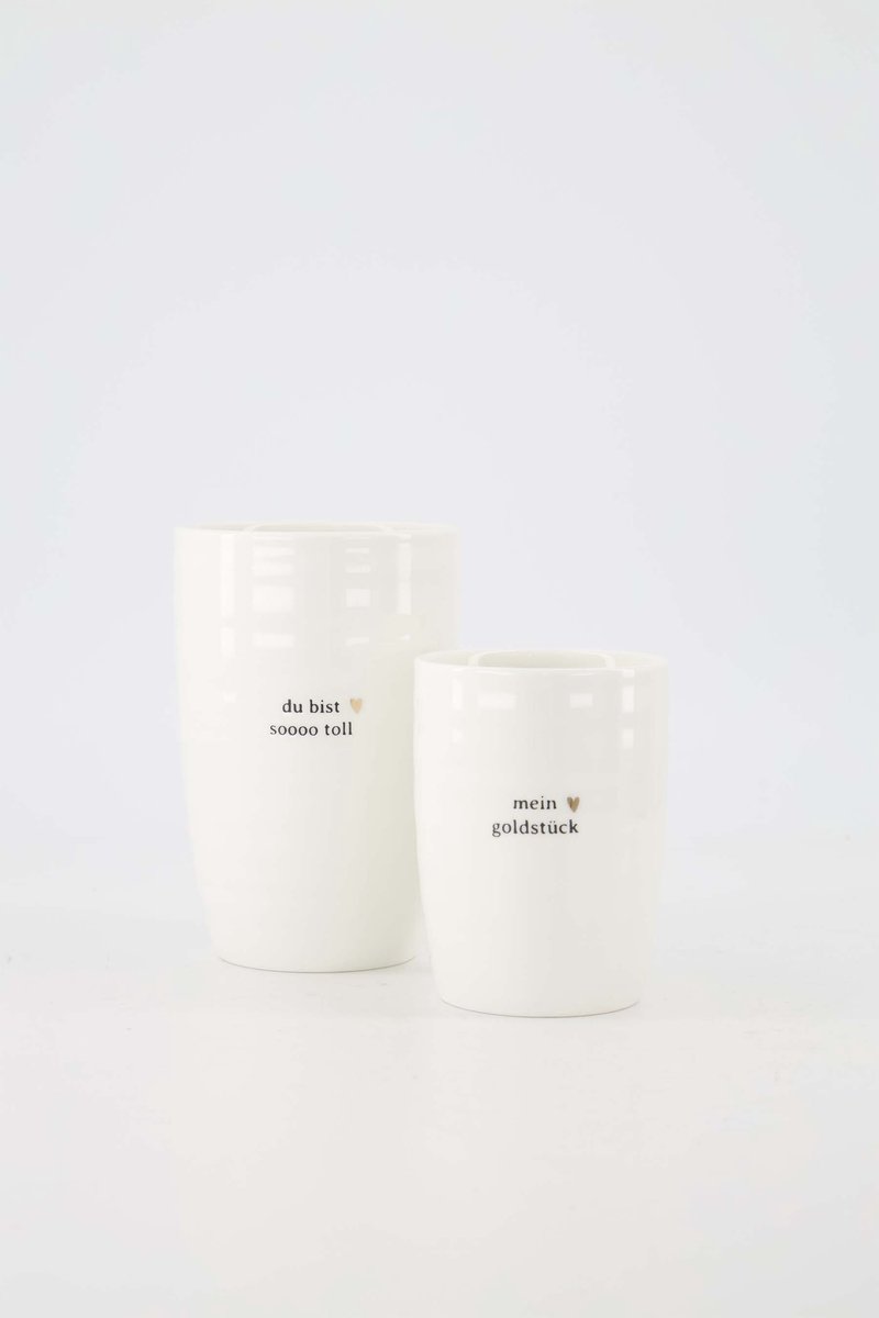Zusss Cadeauset - Koffiemok En Mok L Du Bist Sooo Toll - Verjaardag - Cadeau Dames Keramiek Wit / Zwart