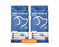 Euro-Premium Adult Large - Hondenvoer - Kip Rijst 2x 12 kg Voordeelverpakking