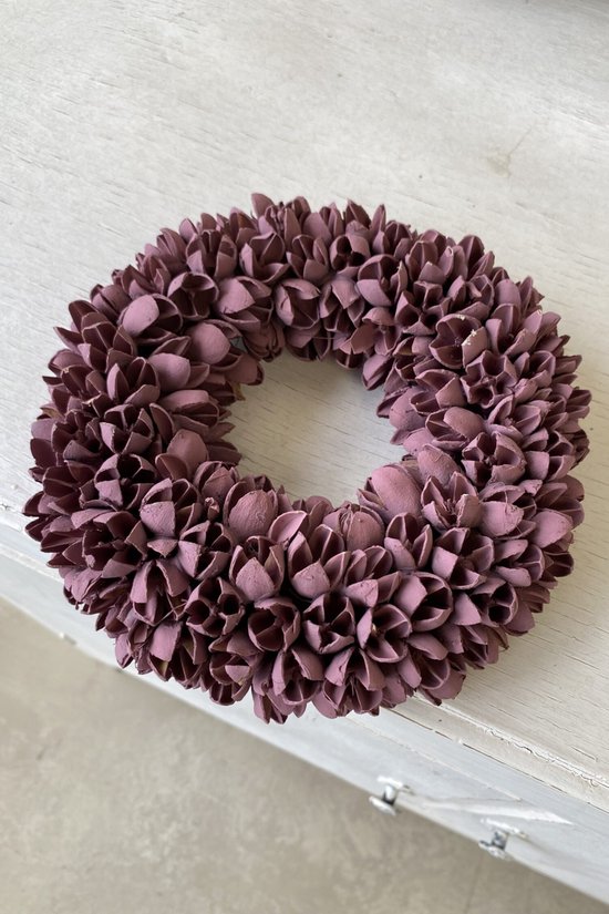 Krans | Bakuli | Mauve | 40cm | Woonaccessoires | Woonaccessoire | Landelijk | Industrieel | Interieur | Woon | Decoratie | Woondecoratie | Woonkrans | Wonen | Kerstkrans | Sfeervol | Kerstmis | Pasen | Paaskrans | Paasdecoratie | Decoratief | Living