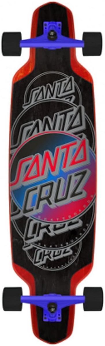 Cruiser Longboard Compleet Skatboard Drop-Down Vorm 95 3 cm Rood