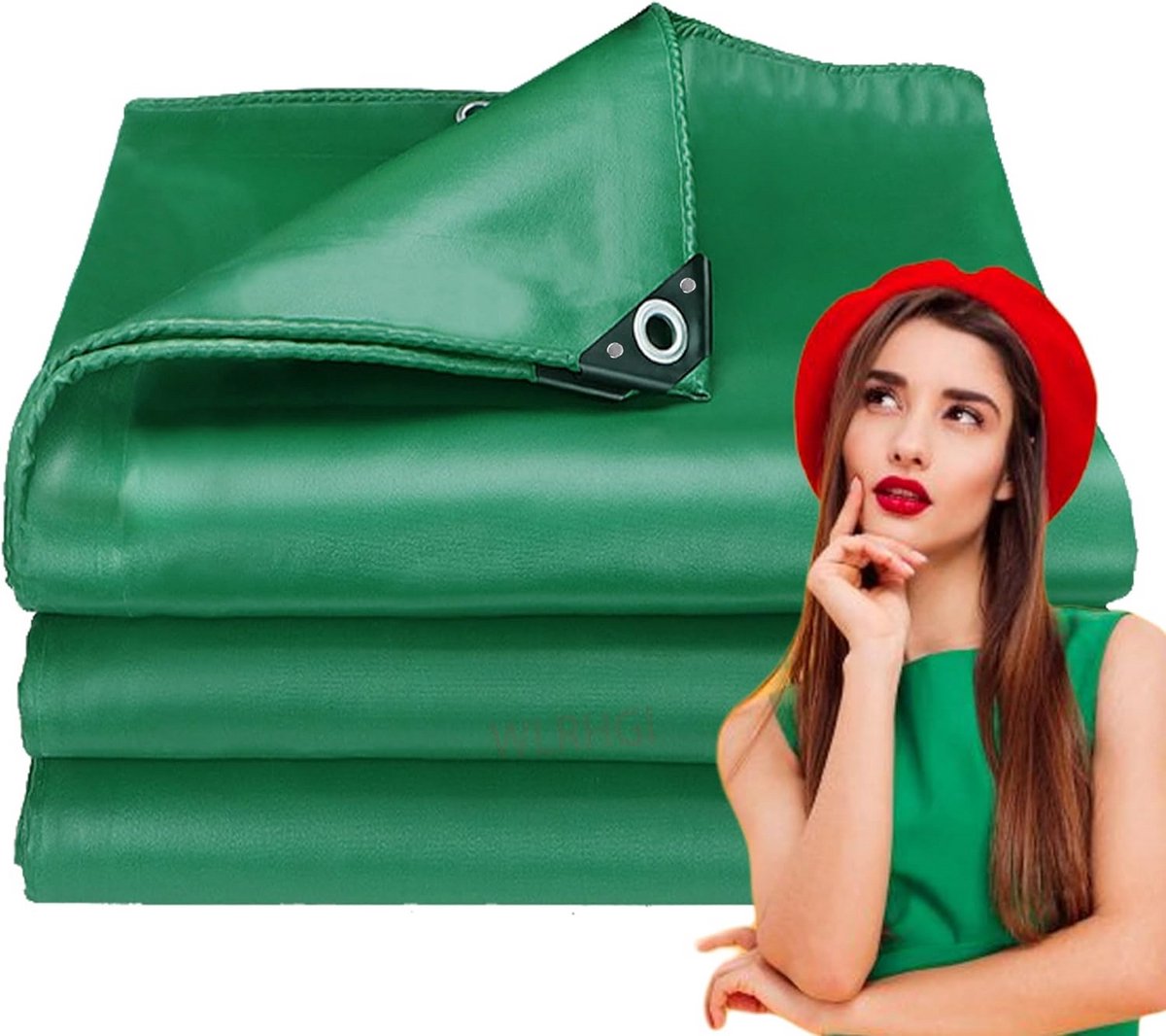 Waterdicht Grondzeil 1x3m Groen - Robuust en Veelzijdig Afdekzeil voor Camping, Tuin en Bouw