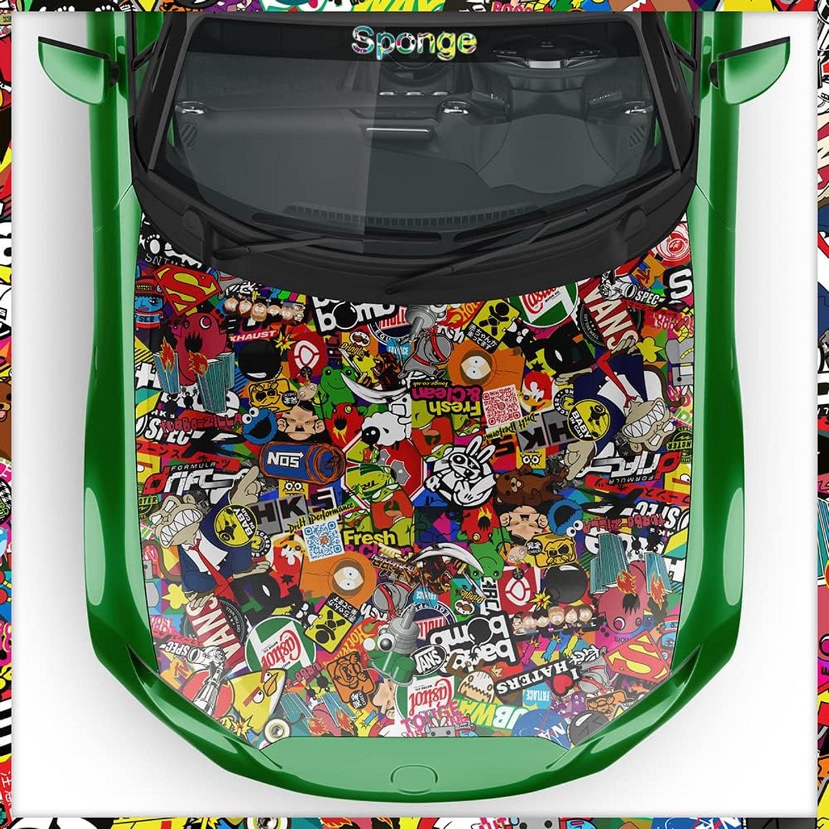 Stickerbomb Autofolie - Voertuig Wrap Folie - Auto Personalisatie - Luchtkanaaltechniek - 